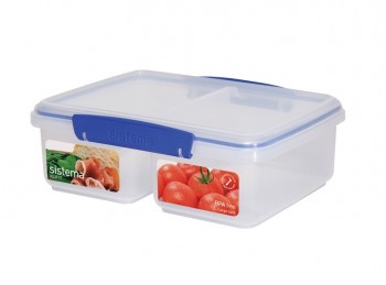 scatola porta pranzo in plastica doppio scomparto