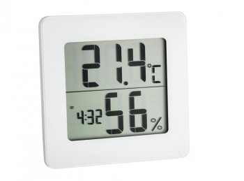 termometro digitale con igrometro e funzione orologio tfa