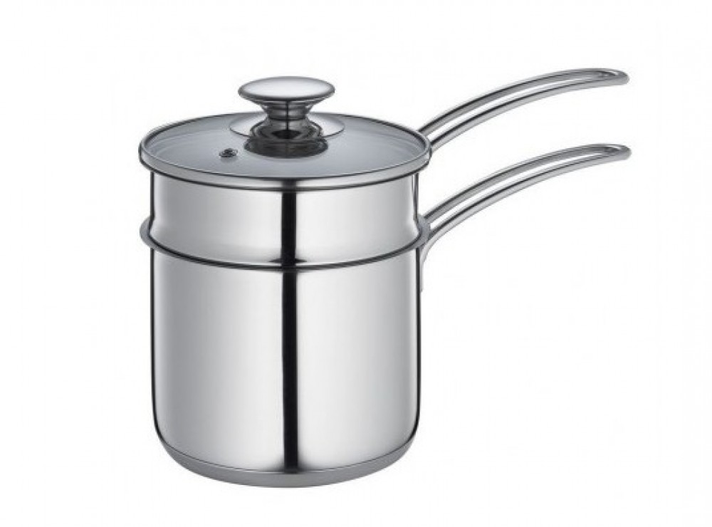 Set Pentole A Bagnomaria Per Sciogliere Cioccolato E Sapone - Acciaio Inossidabile 304, Con Beccuccio E Scala Di Misurazione, Vaso Esterno 2.8L E Interno 2L