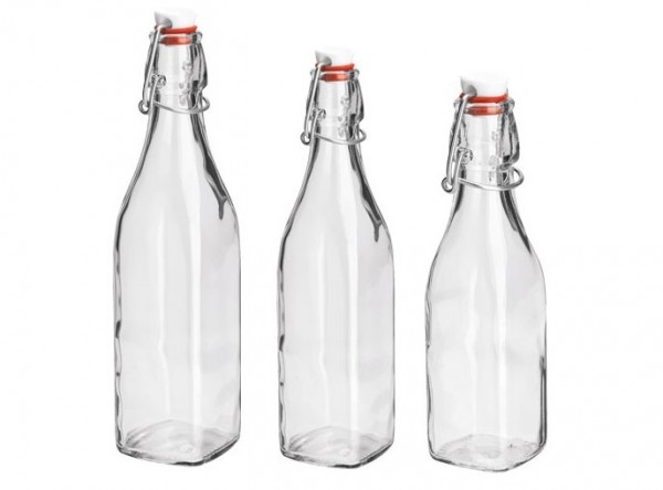 con chiusura a gancio 0.25 Liter Bottiglia di vetro serie Swing Bormioli 
