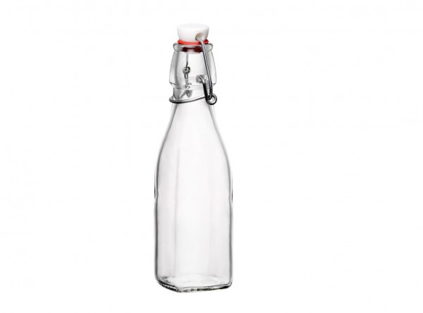Bottiglia In Vetro Quadra Con Tappo Ermetico - Capacità 300 Ml (0,5 Litri), Ideale Per Conserve