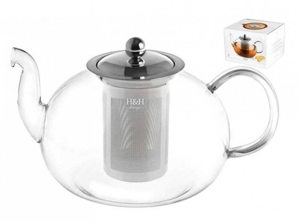 N Adatto for Uso Domestico dellufficio Ect A Teiere domestiche Acciaio Inossidabile Chiaro termoresistente Filtro di Vetro Tea Pot 